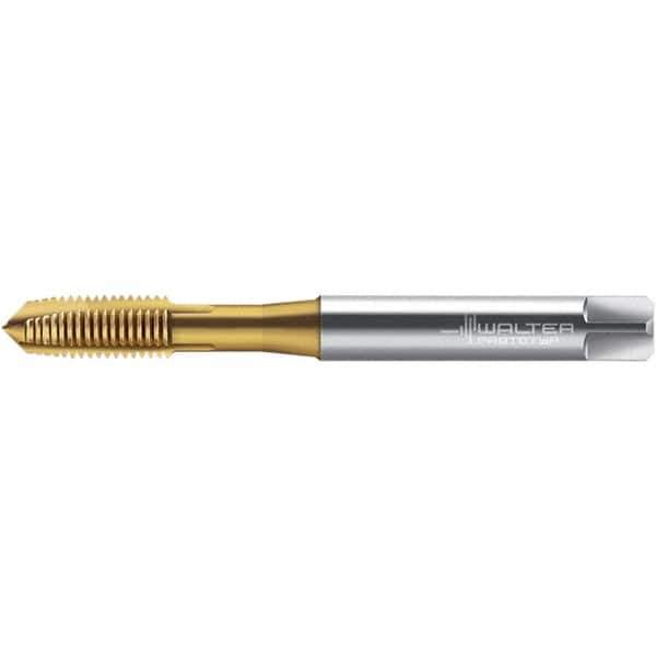 Walter-Prototyp - M52x5.00, 3 Flute, TiN Finish, High Speed Steel Spiral Point Tap - Right Hand Thread, 72.1mm OAL, 13mm Thread Length, 6mm Shank Diam, Series TC216-M-C0 - Exact Industrial Supply
