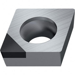 Walter - CCGW FS-1 Grade WDN10 Turning Insert - Polycrystaline Diamond Finish, 80° Rhombic, 9.53mm Inscr Circle, 3.97mm Thick, 0.4mm Corner Radius - Industrial Tool & Supply