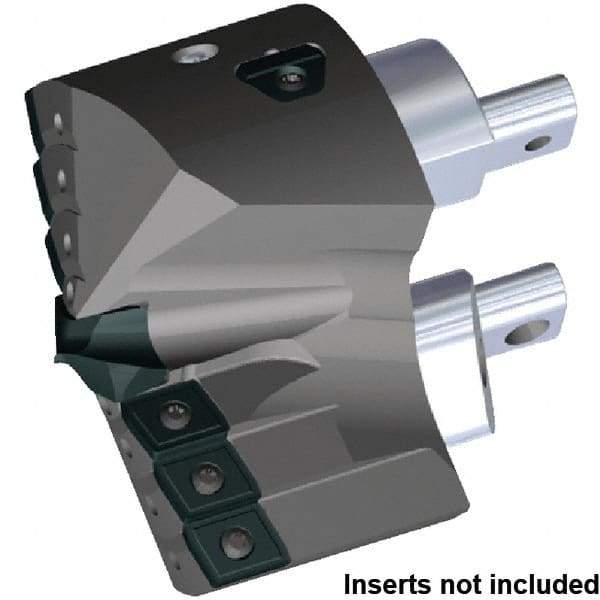 Kennametal - Series KSEM Plus, 96mm Diam Grade B1 140° Replaceable Drill Tip - Steel, Uncoated, 6 Seat Size, Through Coolant - Industrial Tool & Supply