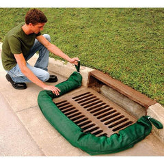 UltraTech - 26 Gal, 9' Long, 4" Diam, Woven Polymer/Phos Filter Filter Sock, Phos Filter - Stormwater & Construction, Green - Industrial Tool & Supply