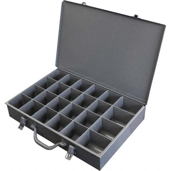 Durham - 24 Compartment Gray Small Parts Compartment Box - Industrial Tool & Supply