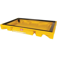 UltraTech - 111 Gal Sump, 3,000 Lb Capacity, 2 Drum, Polyethylene Safety Cabinet Bladder System - 63" Long x 38.5" Wide x 6-1/4" High - Industrial Tool & Supply