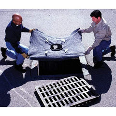 UltraTech - 4' Long x 3' Wide, Ultra X-TEX Recycled Drain Guard - Black, Use for Stormwater/Construction Compliance - Industrial Tool & Supply