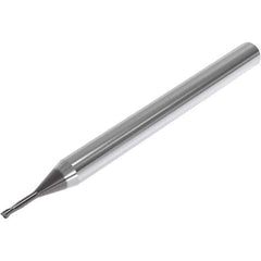 Seco - 1.2mm, 2 Flute, Single End, Solid Carbide, 0.1mm Corner Radius End Mill - 50mm OAL, 30° Helix, Right Hand Flute, 1.8mm LOC, Right Hand Cut, 6mm Extended Reach - Industrial Tool & Supply