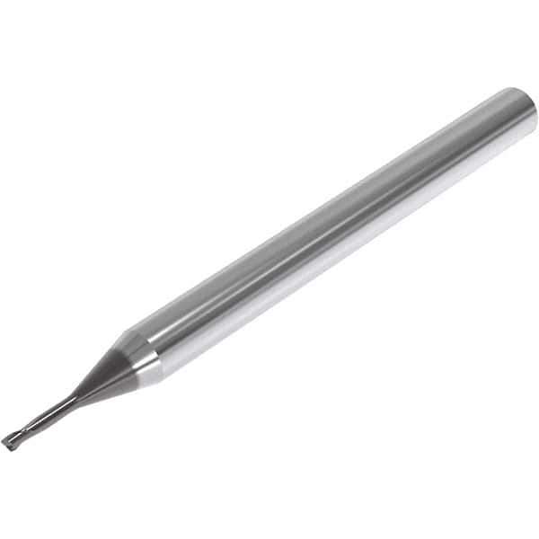 Seco - 1mm, 2 Flute, Single End, Solid Carbide, 0.1mm Corner Radius End Mill - 50mm OAL, 30° Helix, Right Hand Flute, 1.5mm LOC, Right Hand Cut, 5mm Extended Reach - Industrial Tool & Supply