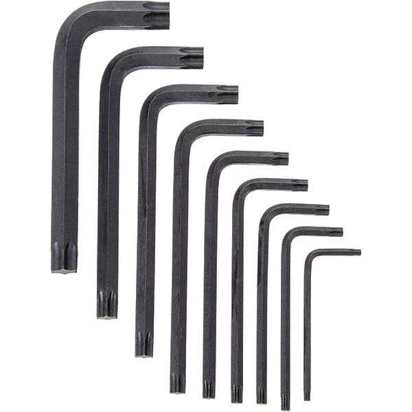 Stanley - 10 Piece T10 to T55 Assortment Torx Key Set - 10 Torx Size - Industrial Tool & Supply