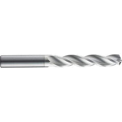 SGS - 7mm 124° Solid Carbide Jobber Drill - TiB2 Finish, Right Hand Cut, Spiral Flute, Straight Shank, 91mm OAL, Notched Point - Industrial Tool & Supply