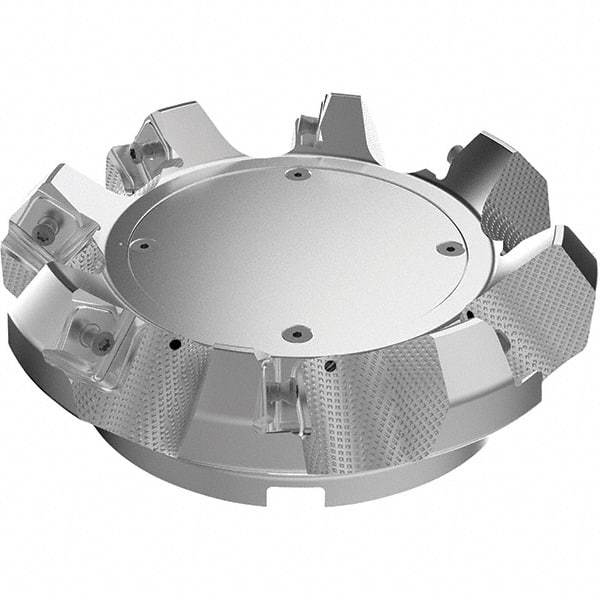 Seco - 160mm Cut Diam, 40mm Arbor Hole, 9mm Max Depth of Cut, 48° Indexable Chamfer & Angle Face Mill - 8 Inserts, 63 Insert, Right Hand Cut, 8 Flutes, Through Coolant, Series R220.54 - Industrial Tool & Supply