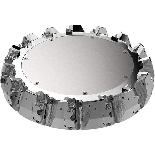 Seco - 2.36" Arbor Hole, 11mm Max Depth of Cut, 71° Indexable Chamfer & Angle Face Mill - 14 Inserts, Right Hand Cut, 14 Flutes, Through Coolant, Series R220.56 - Industrial Tool & Supply