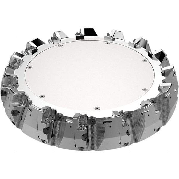 Seco - 315mm Cut Diam, 60mm Arbor Hole, 11mm Max Depth of Cut, 71° Indexable Chamfer & Angle Face Mill - 14 Inserts, 80 Insert, Right Hand Cut, 14 Flutes, Through Coolant, Series R220.56 - Industrial Tool & Supply