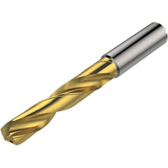 Seco - 5.2mm 140° Solid Carbide Jobber Drill - TiAlN/TiN Finish, Right Hand Cut, Spiral Flute, Round Shank, 82mm OAL - Industrial Tool & Supply