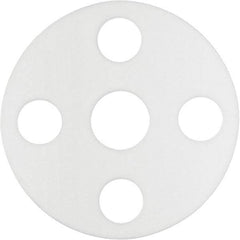 Value Collection - 4" Pipe, 4-1/2" ID x 9" OD Flange Gasket - PTFE Plastic, White, 1/8" Thick - Industrial Tool & Supply