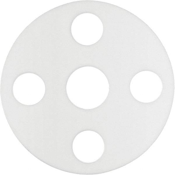 Value Collection - 6" Pipe, 6-5/8" ID x 12-1/2" OD Flange Gasket - PTFE Plastic, White, 1/16" Thick - Industrial Tool & Supply