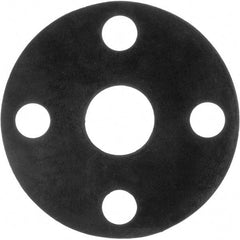 Value Collection - 2-1/2" Pipe, 2-7/8" ID x 7-1/2" OD Flange Gasket - Viton Rubber, Black, 1/8" Thick - Industrial Tool & Supply