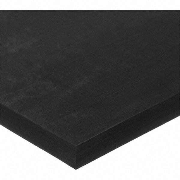 Value Collection - 36" Long, 36" Wide, Viton Rubber Foam Sheet - 75A Durometer, Black, -10 to 400°F, 1,000 psi Tensile Strength, Plain Backing - Industrial Tool & Supply