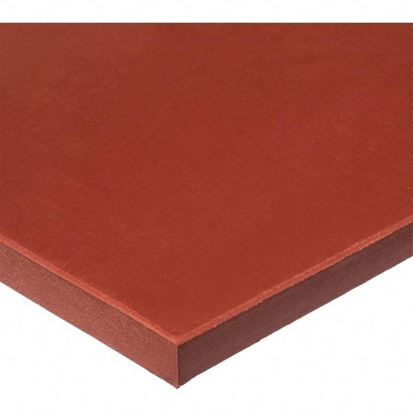 Value Collection - 36" Long, 36" Wide, Silicone Rubber Foam Sheet - 40A Durometer, Red, -60 to 400°F, 700 psi Tensile Strength, Plain Backing - Industrial Tool & Supply