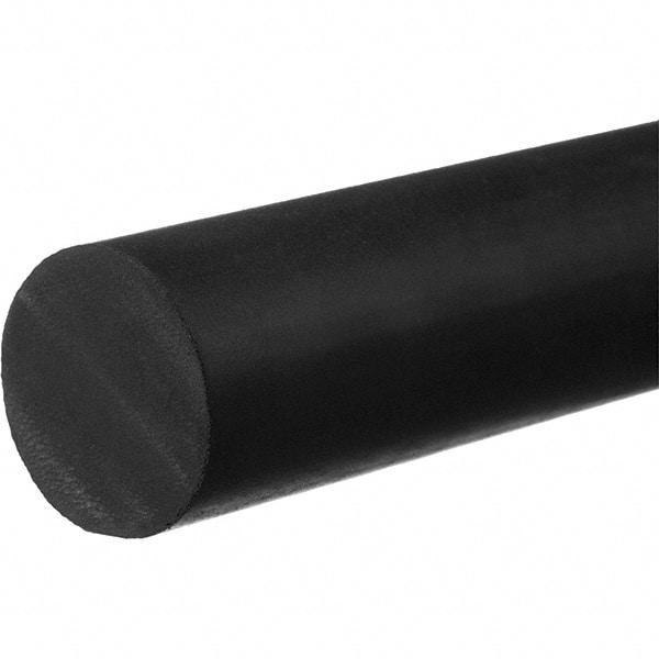 Value Collection - 25' Long, Hard Round Viton Cord - 5/16" Diam, Black - Industrial Tool & Supply
