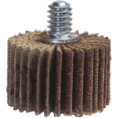 Norton - 1" Diam x 5/8" Face Width, Coarse Aluminum Oxide Coated Mounted Flap Wheel - Industrial Tool & Supply