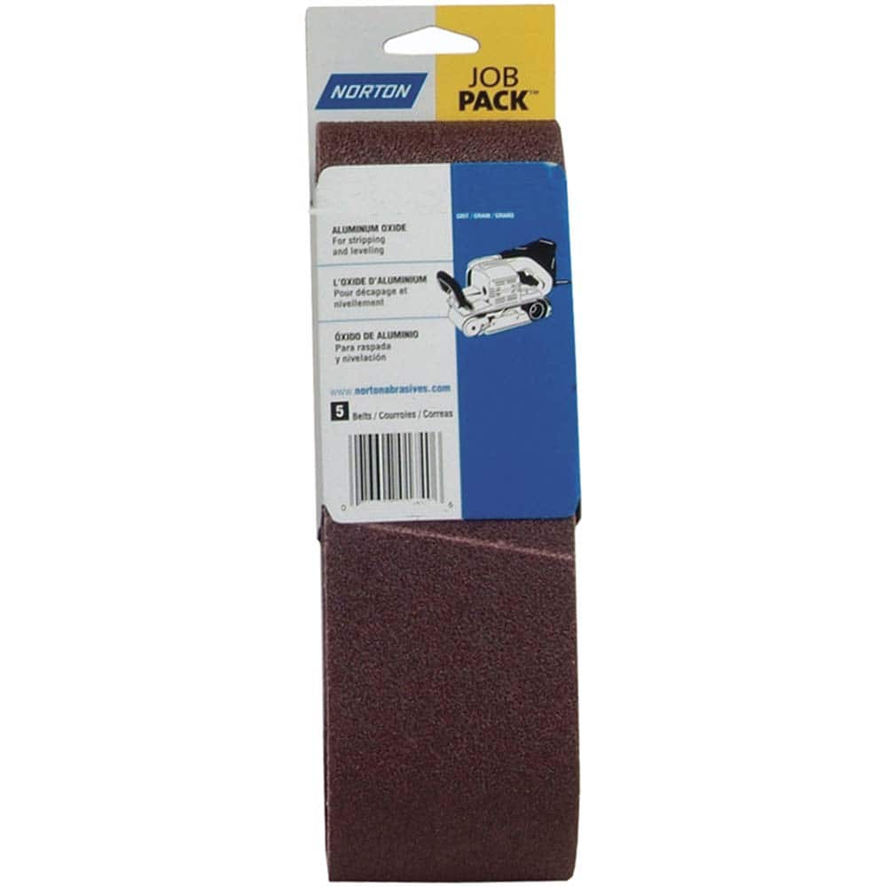 Norton - 3" Wide x 24" OAL, 120 Grit, Aluminum Oxide Abrasive Belt - Industrial Tool & Supply