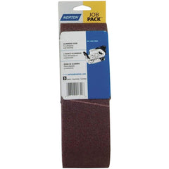 Norton - 3" Wide x 24" OAL, 120 Grit, Aluminum Oxide Abrasive Belt - Industrial Tool & Supply