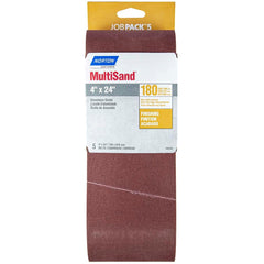 Norton - 4" Wide x 24" OAL, 180 Grit, Aluminum Oxide Abrasive Belt - Industrial Tool & Supply