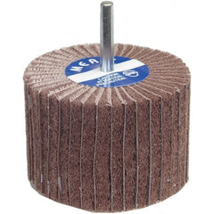 Norton - 2" Diam x 1" Face Width, Very Fine Aluminum Oxide Nonwoven Mounted Flap Wheel - Industrial Tool & Supply