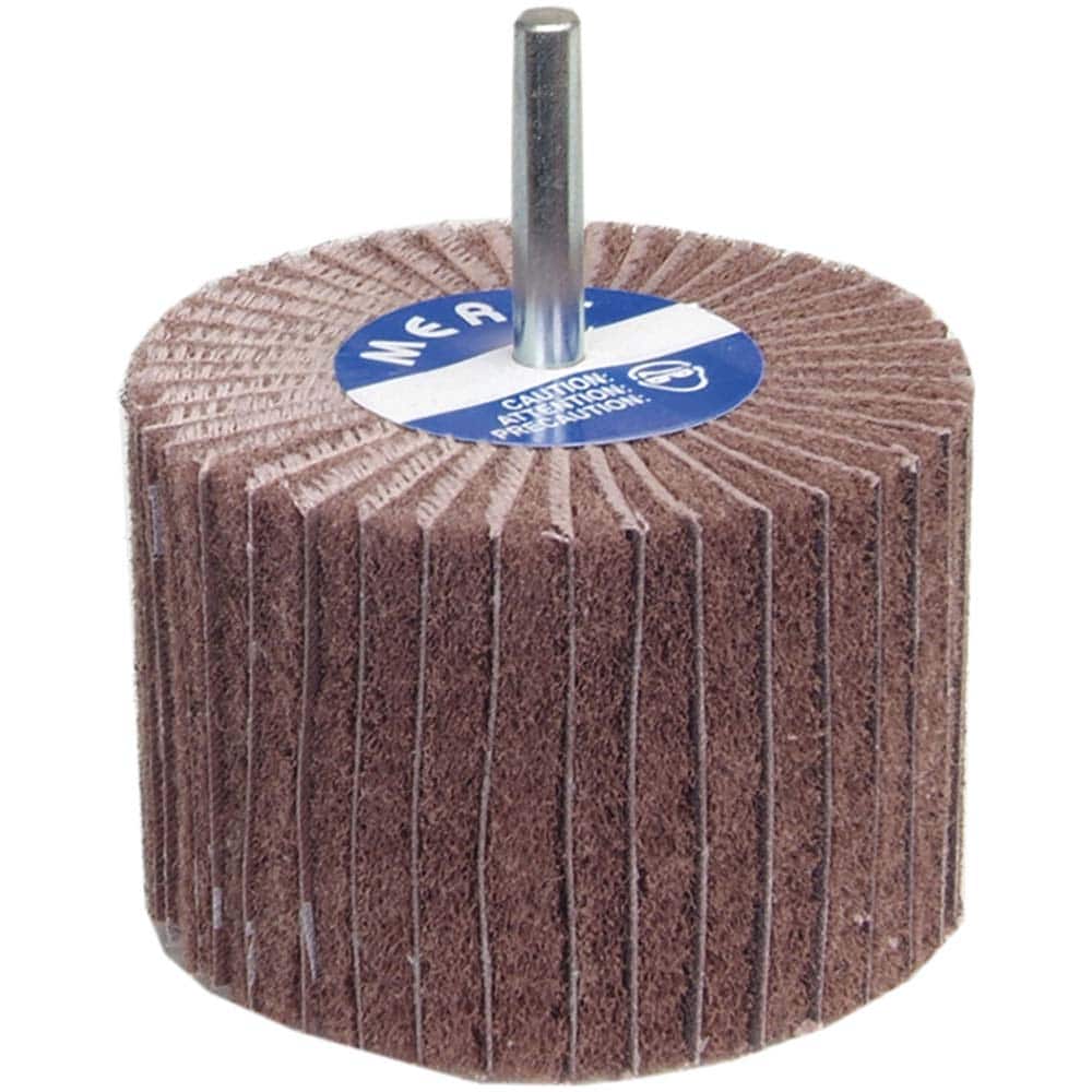 Norton - 4" Diam x 1" Face Width, Very Fine Aluminum Oxide Nonwoven Mounted Flap Wheel - Industrial Tool & Supply