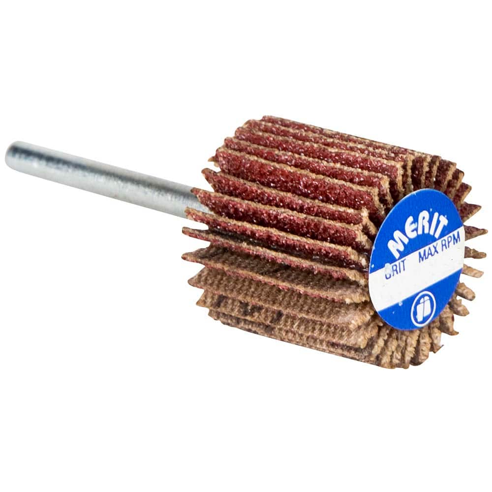 Norton - 3/4" Diam x 5/8" Face Width, Coarse Aluminum Oxide Coated Mounted Flap Wheel - Industrial Tool & Supply