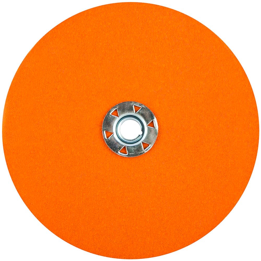 Norton - 7" Diam, 5/8" Hole, 80 Grit Ceramic Alumina Fiber Disc - Industrial Tool & Supply