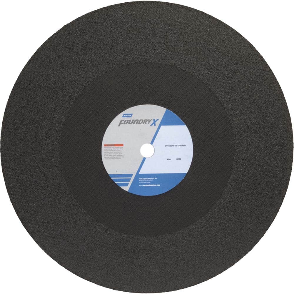 Norton - 20 x 3/16, 1" Hole 24 Grit Zirconia Alumina Cutoff Wheel - Industrial Tool & Supply