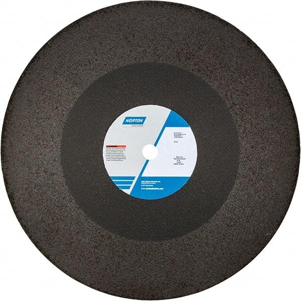 Norton - 20" 24 Grit Aluminum Oxide Cutoff Wheel - 3/16" Thick, 1" Arbor, 2,710 Max RPM, Use with Chop Saws - Industrial Tool & Supply