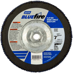 Norton - 7" 80 Grit 5/8-11 Center Hole Type 27 Zirconia Alumina Flap Disc - Industrial Tool & Supply