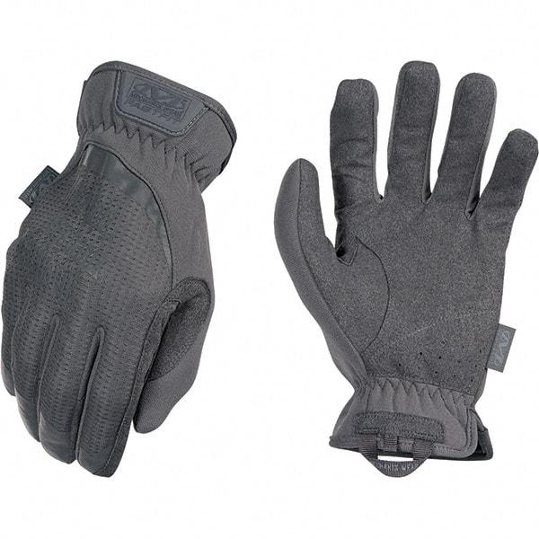 Mechanix Wear - Size S Work Gloves - For Mechanic's & Lifting, Uncoated, Elastic Band Cuff, Full Fingered, Gray, Paired - Industrial Tool & Supply