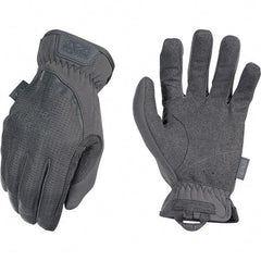 Mechanix Wear - Size S Work Gloves - For Mechanic's & Lifting, Uncoated, Elastic Band Cuff, Full Fingered, Gray, Paired - Industrial Tool & Supply