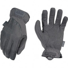 Mechanix Wear - Size XL Work Gloves - For Mechanic's & Lifting, Uncoated, Elastic Band Cuff, Full Fingered, Gray, Paired - Industrial Tool & Supply