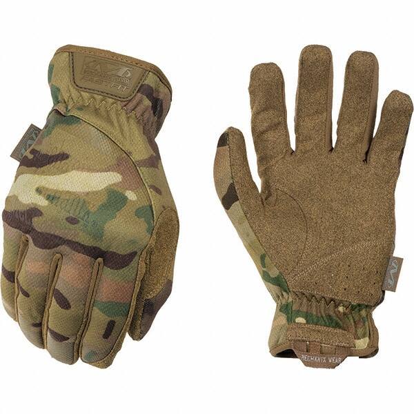 Mechanix Wear - Size S Work Gloves - For Mechanic's & Lifting, Uncoated, Elastic Band Cuff, Full Fingered, Camouflage, Paired - Industrial Tool & Supply