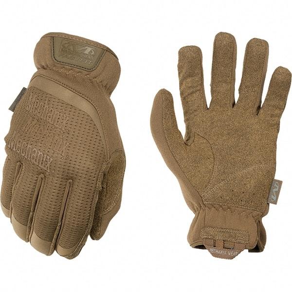 Mechanix Wear - Size S Work Gloves - For Mechanic's & Lifting, Uncoated, Elastic Band Cuff, Full Fingered, Tan, Paired - Industrial Tool & Supply