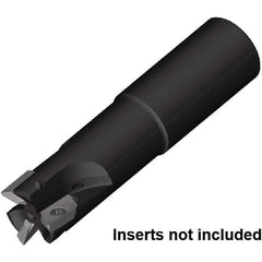 Kennametal - 1-1/4" Cut Diam, 16mm Max Depth of Cut, 1-1/4" Shank Diam, 134.11mm OAL, Indexable Square Shoulder End Mill - ZDET16M5..721 Inserts, Cylindrical Shank, 0° Lead Angle, Through Coolant, Series 5720 - Industrial Tool & Supply