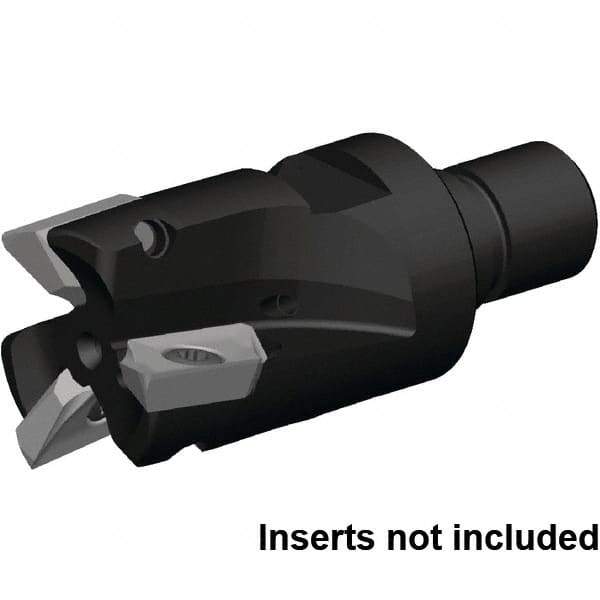 Kennametal - 1-1/4" Cut Diam, 16mm Max Depth of Cut, 73mm OAL, Indexable Square Shoulder End Mill - ZDET16M5..721 Inserts, M16 Modular Connection, 0° Lead Angle, Through Coolant, Series 5720 - Industrial Tool & Supply