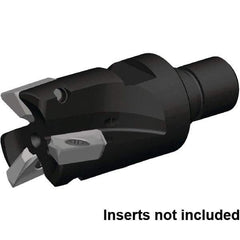 Kennametal - 32mm Cut Diam, 16mm Max Depth of Cut, 73mm OAL, Indexable Square Shoulder End Mill - ZDET16M5..721 Inserts, M16 Modular Connection, 0° Lead Angle, Through Coolant, Series 5720 - Industrial Tool & Supply