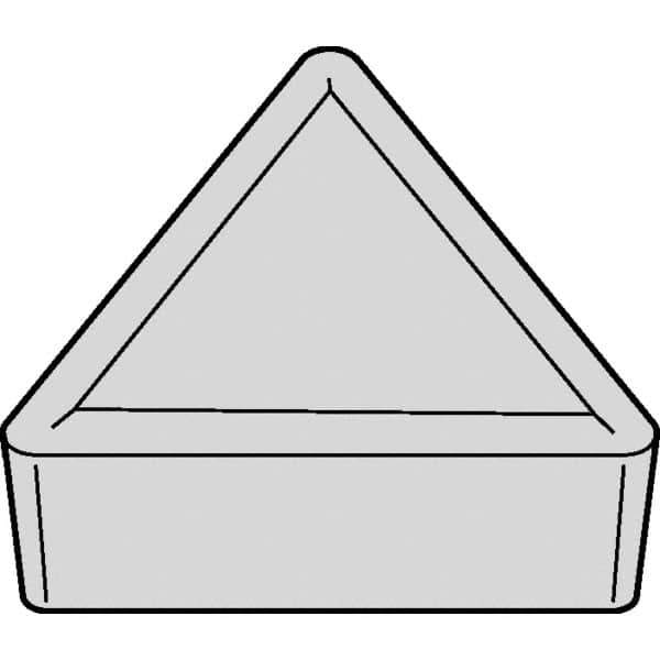 Kennametal - TPMR321 NONE Grade KCP25B Carbide Turning Insert - TiOCN Finish, 60° Triangle, 3/8" Inscr Circle, 1/8" Thick, 1/64" Corner Radius - Industrial Tool & Supply