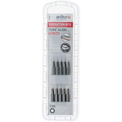 Wiha - 1/4" Drive T20 Torx Screwdriver Bit - 1" OAL, Insert Bit - Industrial Tool & Supply