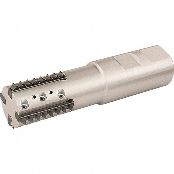 Vargus - 30mm Cut Diam, 65mm Max Hole Depth, 32mm Shank Diam, Internal/External Indexable Thread Mill - Insert Style 41B, 3 Inserts, Toolholder Style RTMC, 129mm OAL - Industrial Tool & Supply