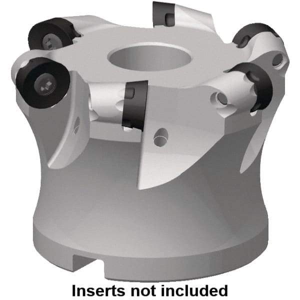 Kennametal - 38.81mm Cut Diam, 6mm Max Depth, 3/4" Arbor Hole, 5 Inserts, RP..1204 Insert Style, Indexable Copy Face Mill - 7713VR12 Cutter Style, 28,500 Max RPM, 40mm High, Through Coolant, Series 7713 - Industrial Tool & Supply