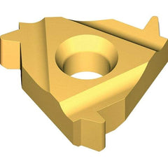 Vargus - 2EL External Left Hand 20 ABUT Laydown Threading Insert - Grade VKX, TiN Coated Carbide - Industrial Tool & Supply