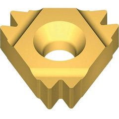 Vargus - 4ER External Right Hand 11.5 NPT Laydown Threading Insert - Grade VKX, TiN Coated Carbide - Industrial Tool & Supply