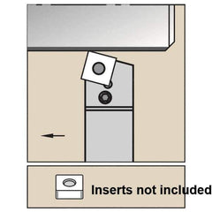 Kennametal - PSBN, Right Hand Cut, 15° Lead Angle, 40mm Shank Height x 40mm Shank Width, Negative Rake Indexable Turning Toolholder - 250mm OAL, SN..2507.. Insert Compatibility, Series PSBN - Industrial Tool & Supply