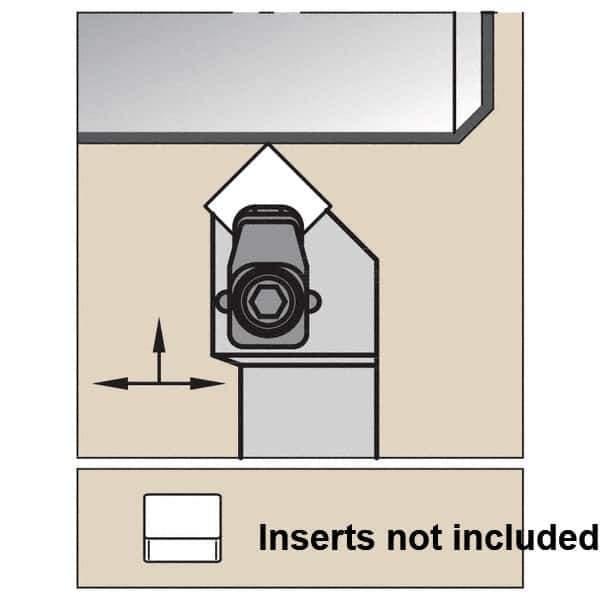Kennametal - CSSN, Right Hand Cut, 45° Lead Angle, 32mm Shank Height x 25mm Shank Width, Negative Rake Indexable Turning Toolholder - 161.69mm OAL, SN.N 120708 Insert Compatibility, Series CSSN - Industrial Tool & Supply