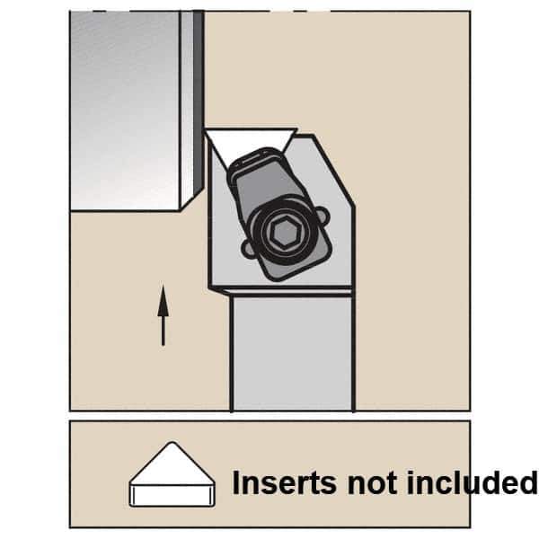 Kennametal - CTFN, Right Hand Cut, 0° Lead Angle, 25mm Shank Height x 25mm Shank Width, Negative Rake Indexable Turning Toolholder - 150mm OAL, TN.N 160408 Insert Compatibility, Series CTFN - Industrial Tool & Supply