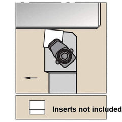 Kennametal - CSXN, Right Hand Cut, 5° Lead Angle, 25mm Shank Height x 25mm Shank Width, Negative Rake Indexable Turning Toolholder - 150mm OAL, SN.N 120408 Insert Compatibility, Series CSXN - Industrial Tool & Supply
